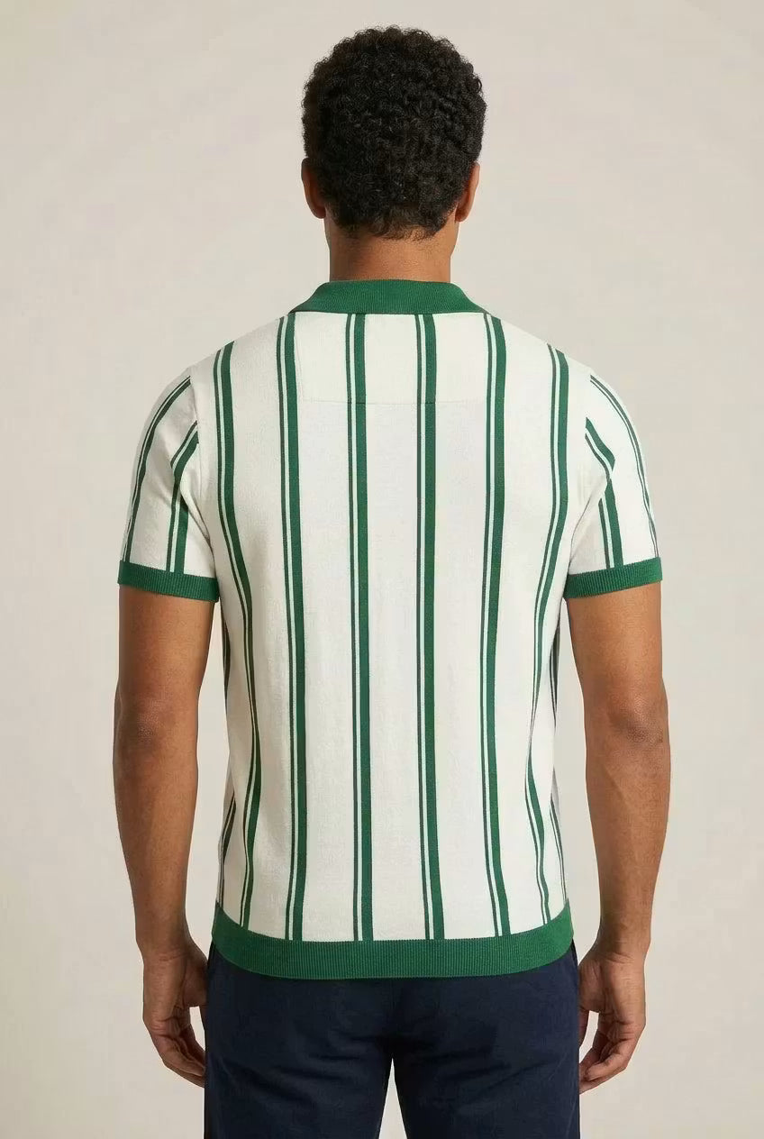 Kingsley Zip Stripe Polo