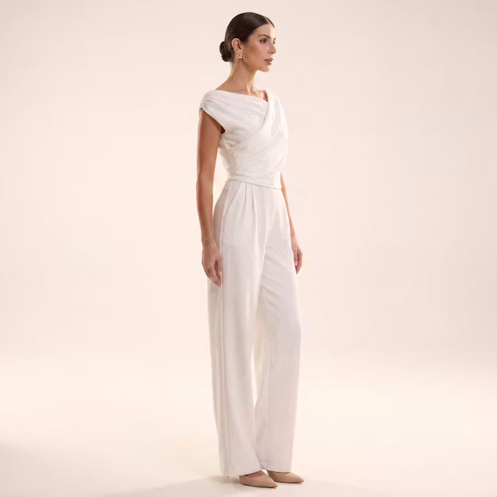 Celeste Gedrapeerde Top met Kruisdetail
