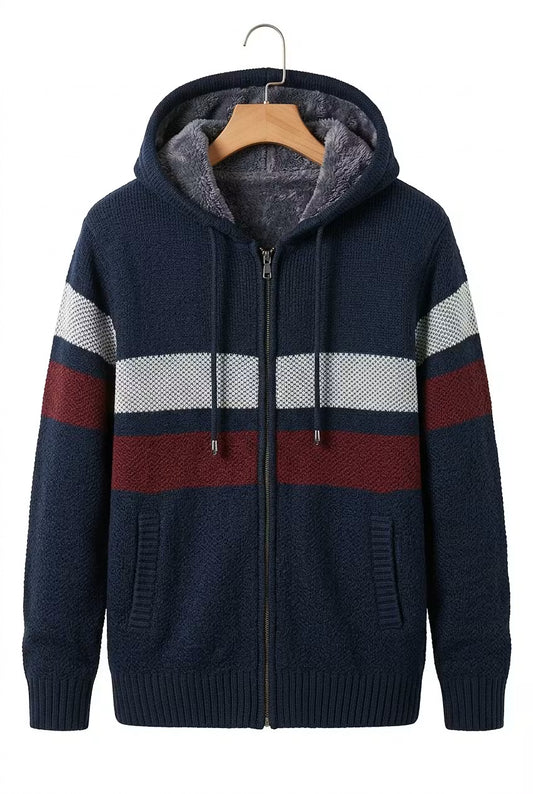 Northshore gestreepte hoodie met rits