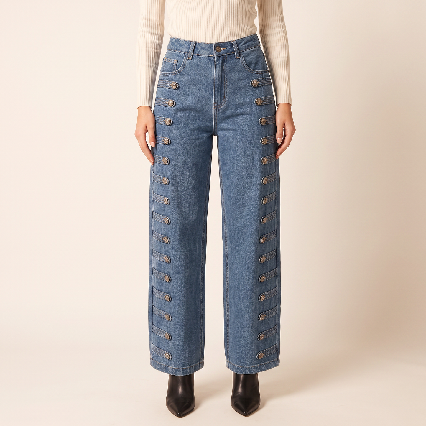 Arden gewassen jeans met rechte pijpen