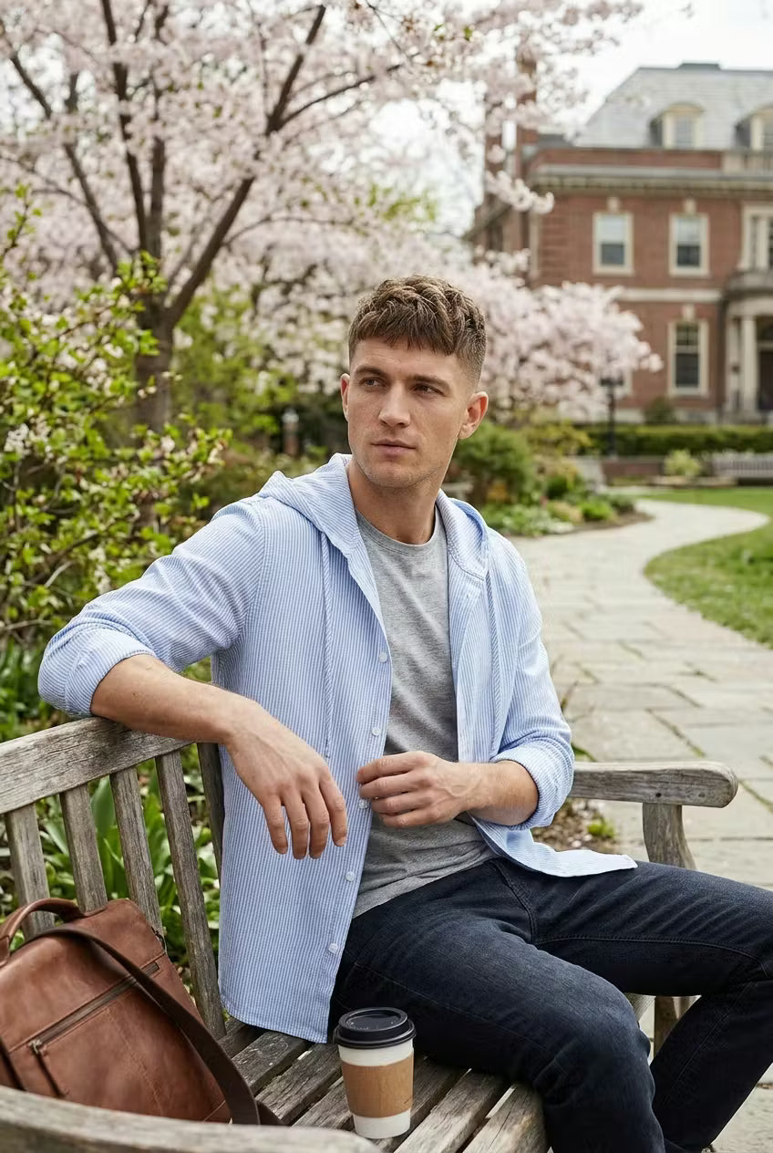 Bayview Hooded Stripe Shirt