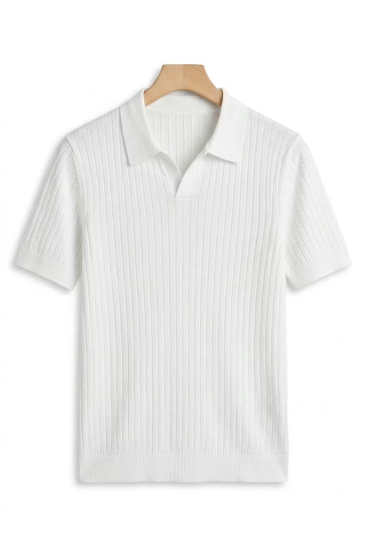 Harbour Line Ribbed Knit Polo