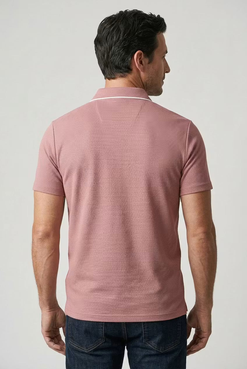 Micro-Pattern Modern Knit Polo