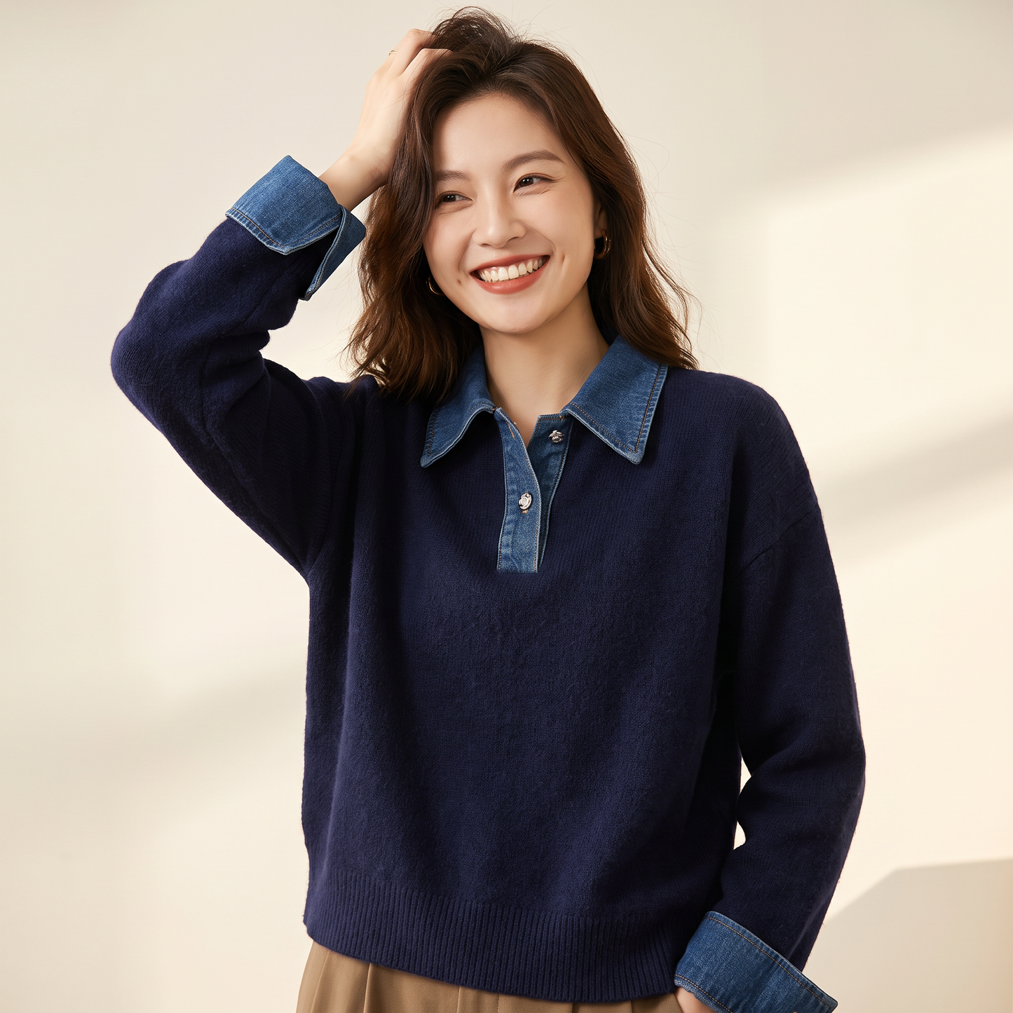 Celeste pullover met prinsessenmouwen