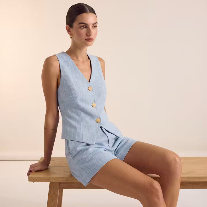 Elowen geknopt vest & shortsset