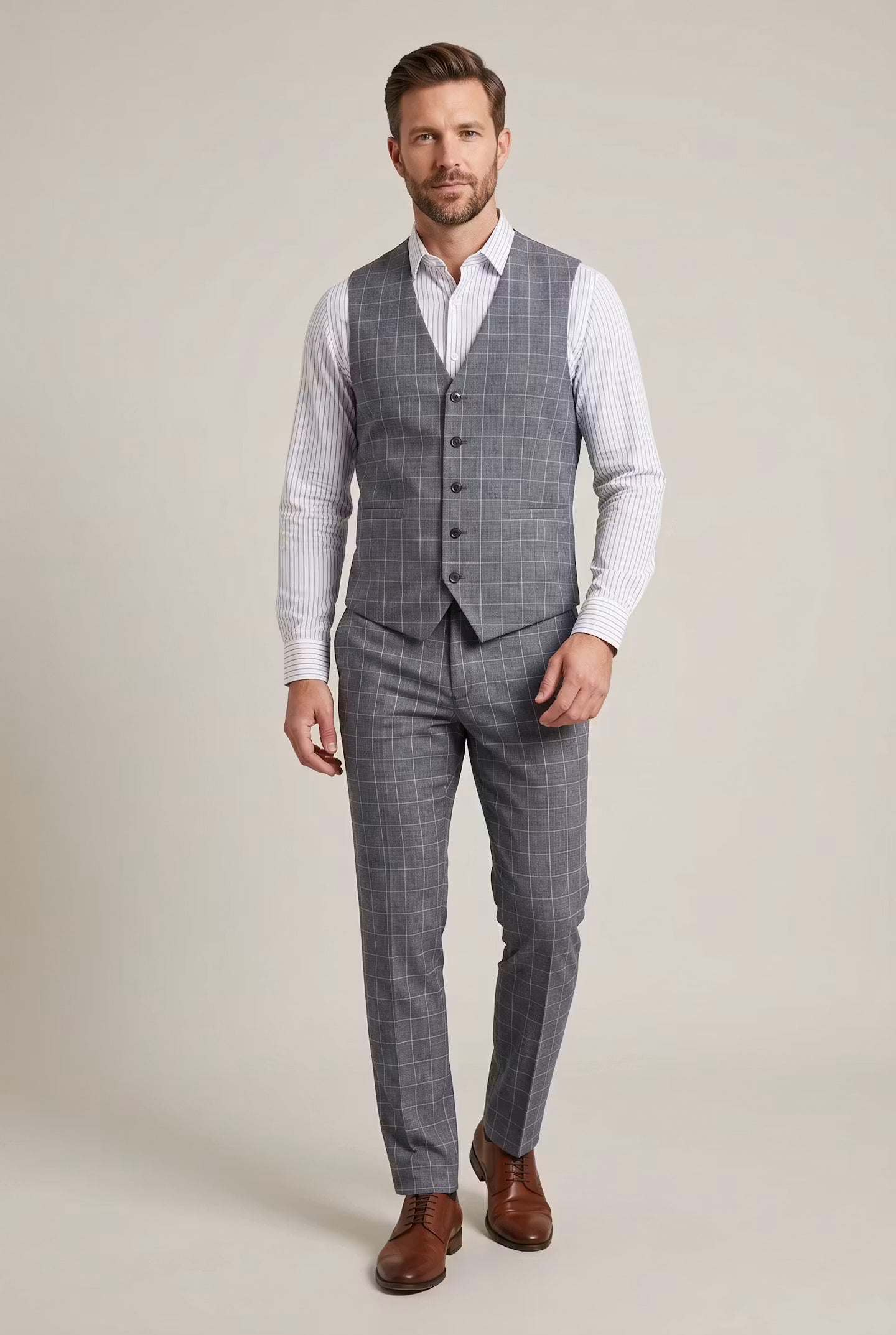 Windsor Check Vest Set