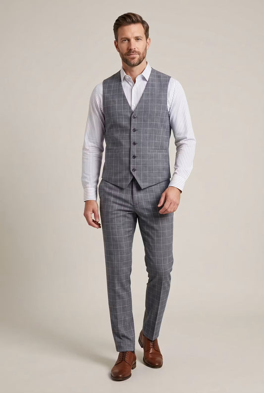 Windsor Check Vest Set