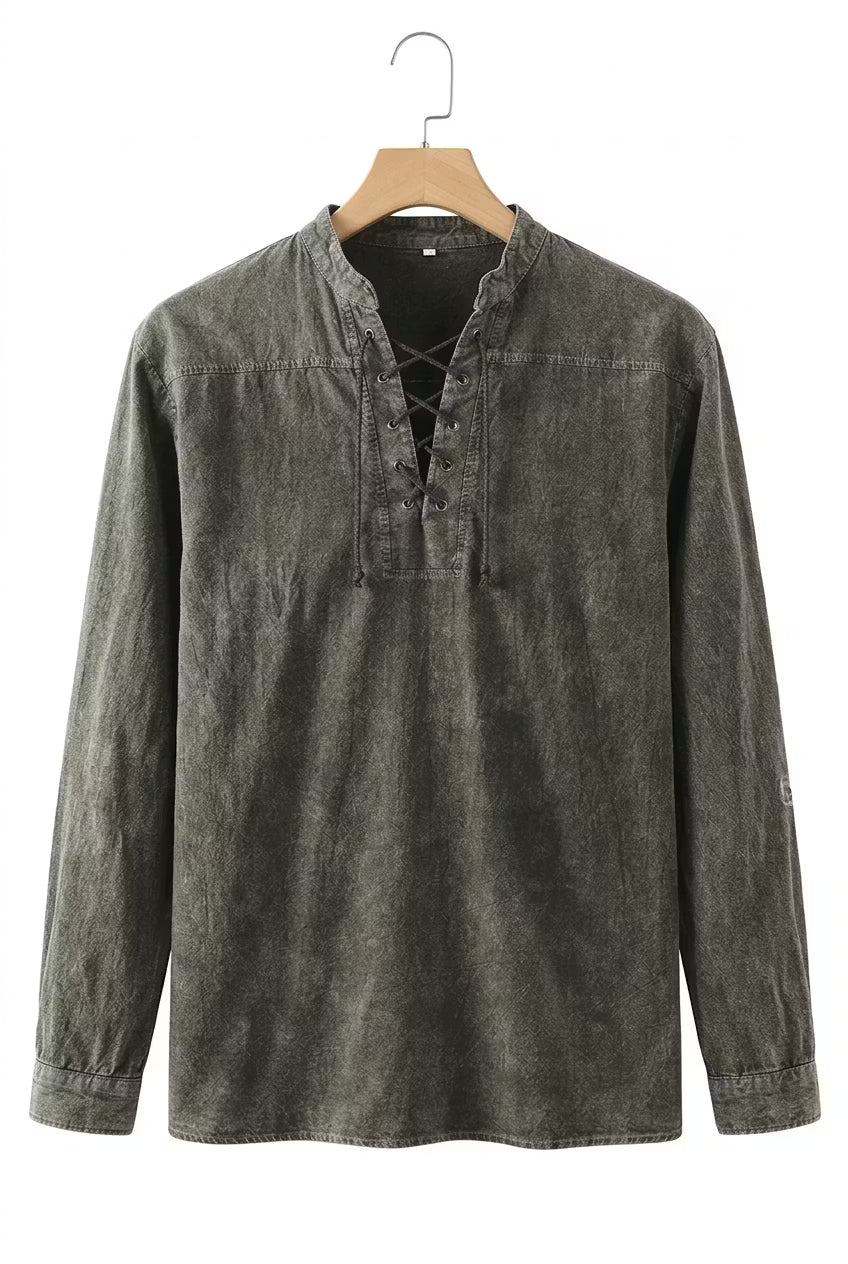 Harborline Lace-Up Henley Shirt
