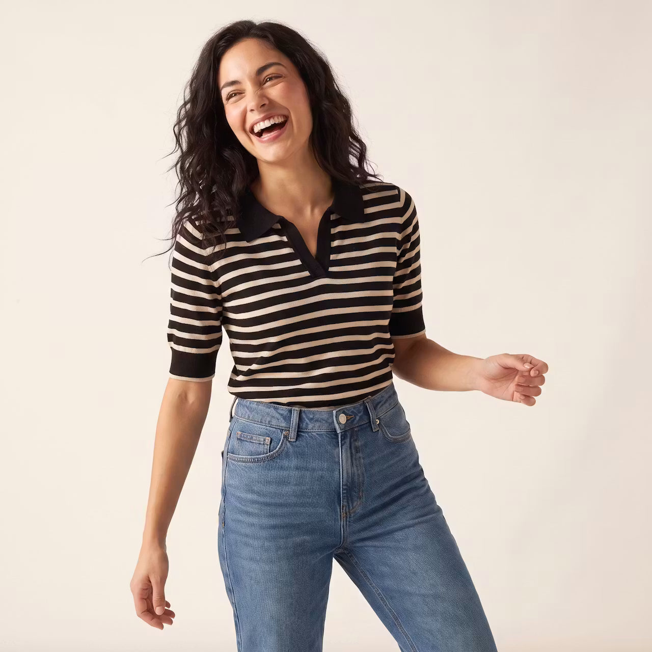 Lotte Gestreepte Polotop