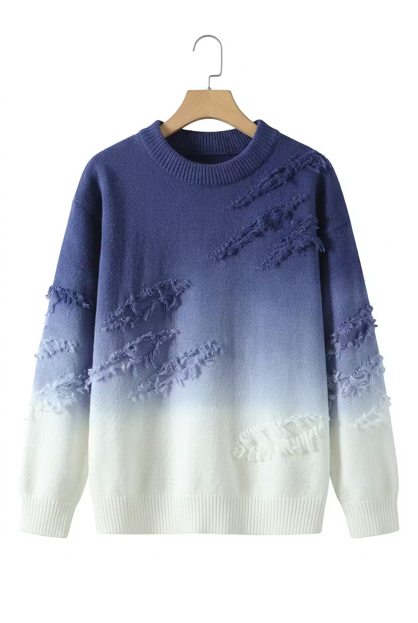 Cedar Fade Distressed Knit Sweater