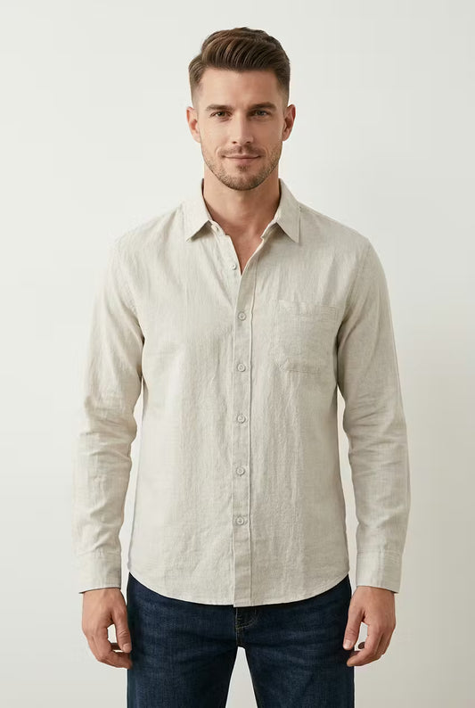 Sandbar Linen Blend Button Shirt