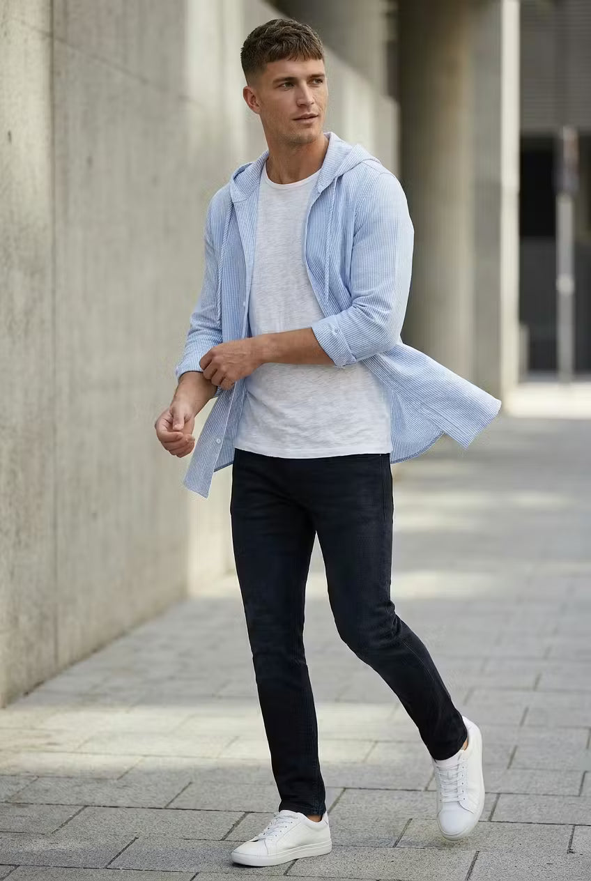 Bayview Hooded Stripe Shirt