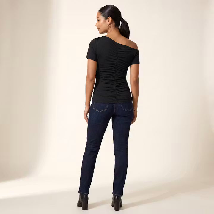 Nola Top met Asymmetrische Hals
