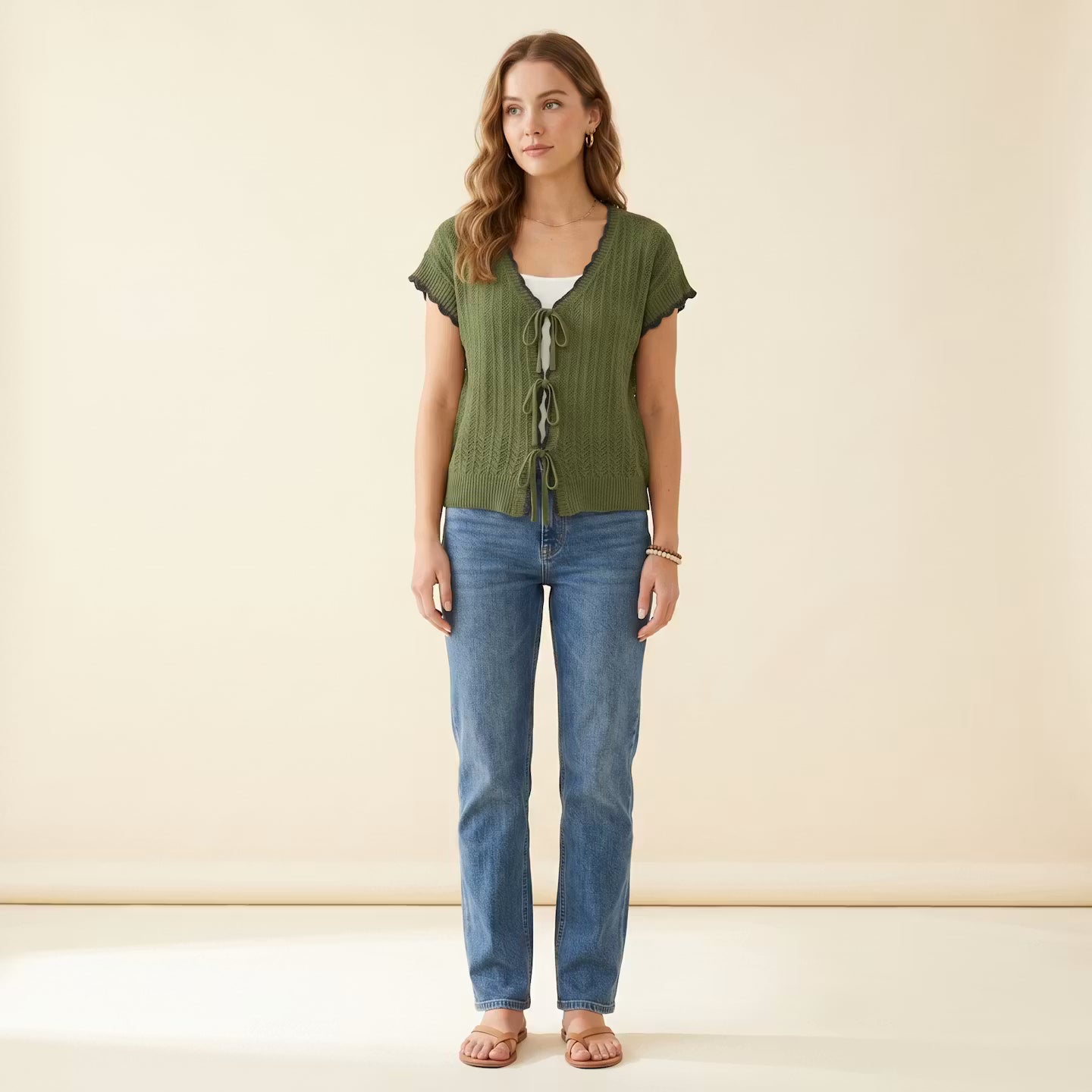Noelle Tie Knit Top