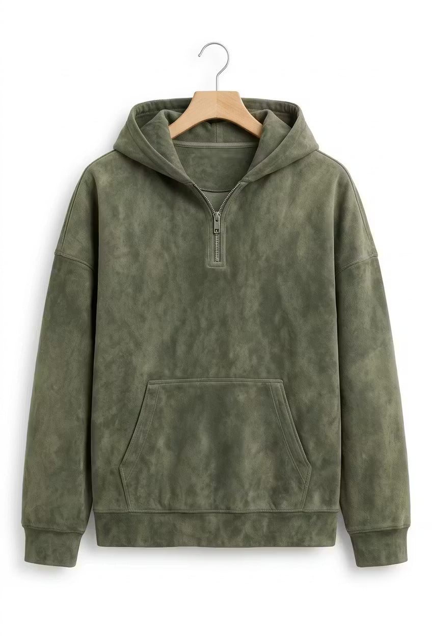 Stonewash Half Zip Hoodie