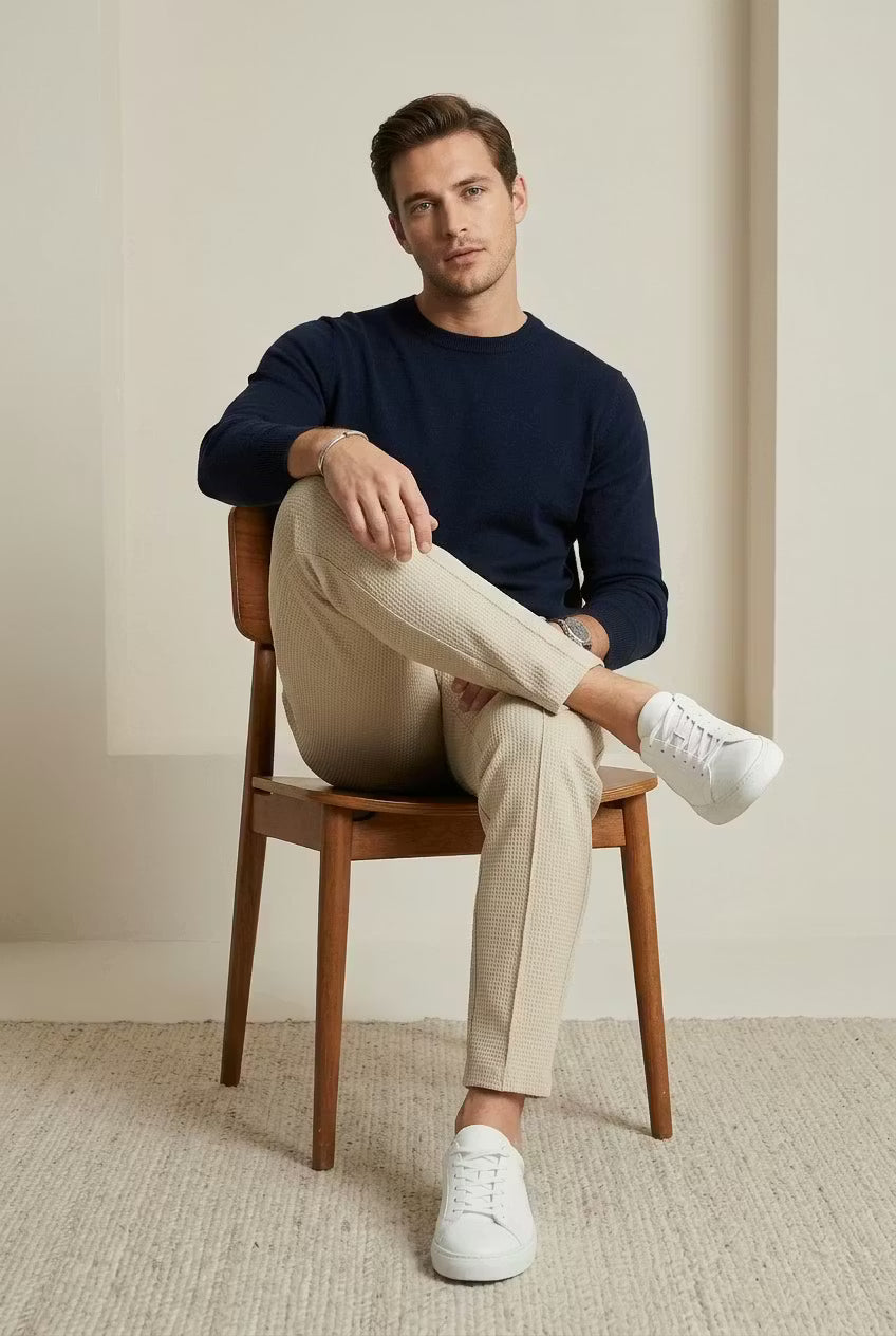 Northpoint Textured Drawstring Trousers