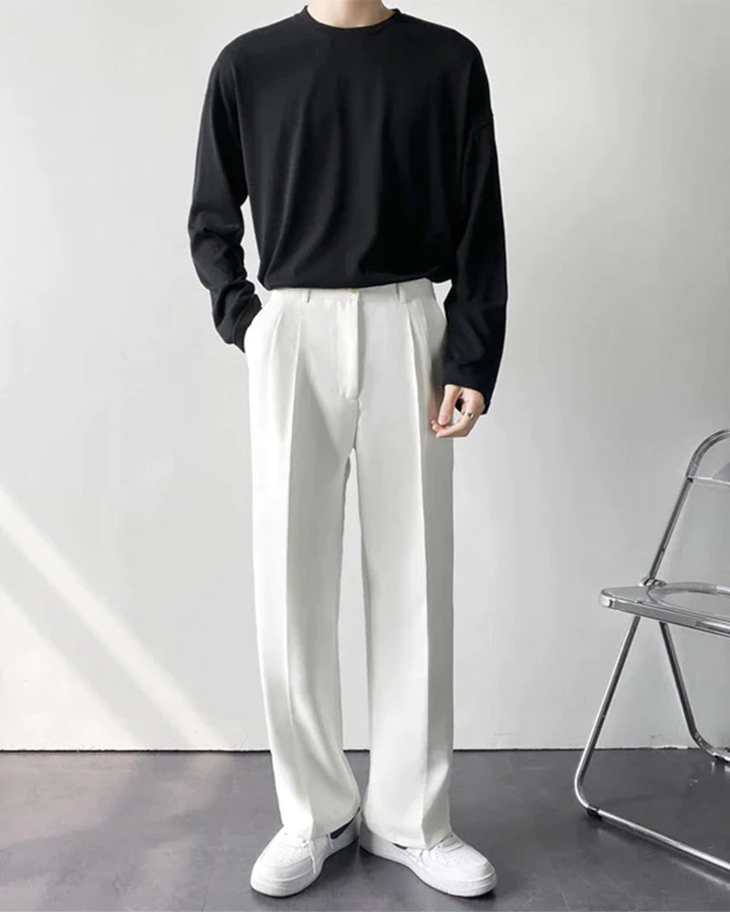 Men’s Tailored Utility Trousers With Clean Structure Designed