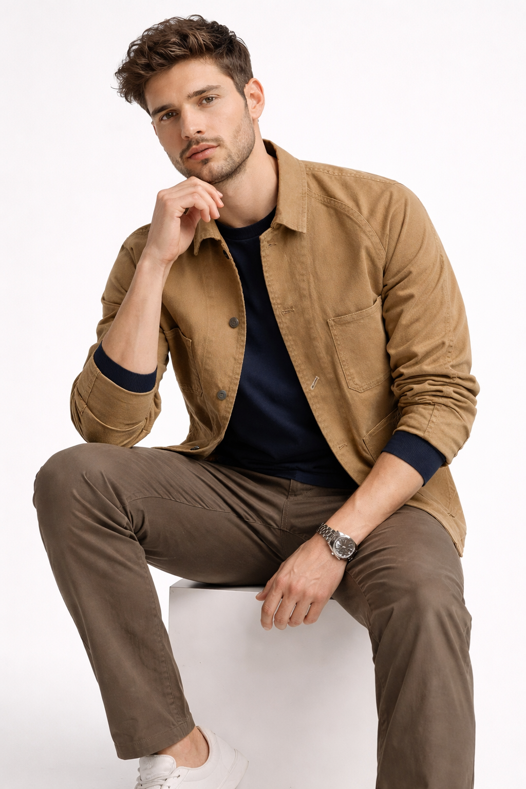 The HarborLine Chambray Overshirt