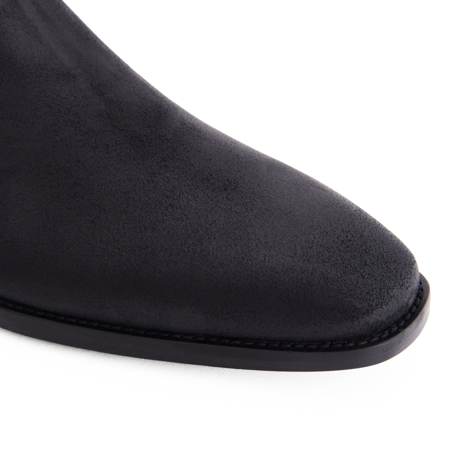 Men’s Black Suede Buckle Ankle Boot