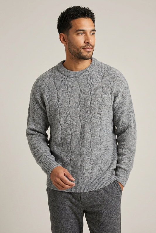 Textured Knit Crew