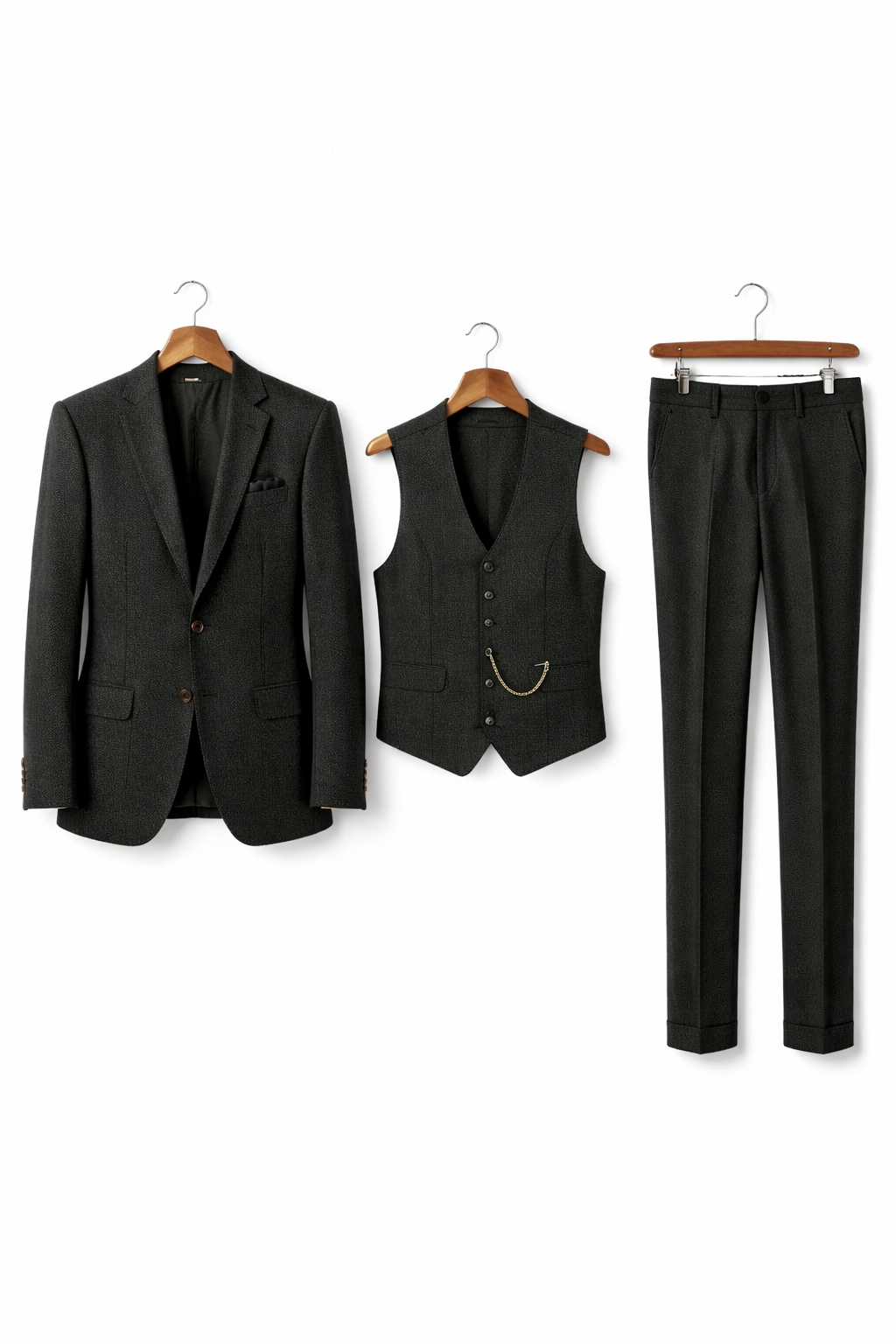 Ashford Three-Piece Textured Suit Set