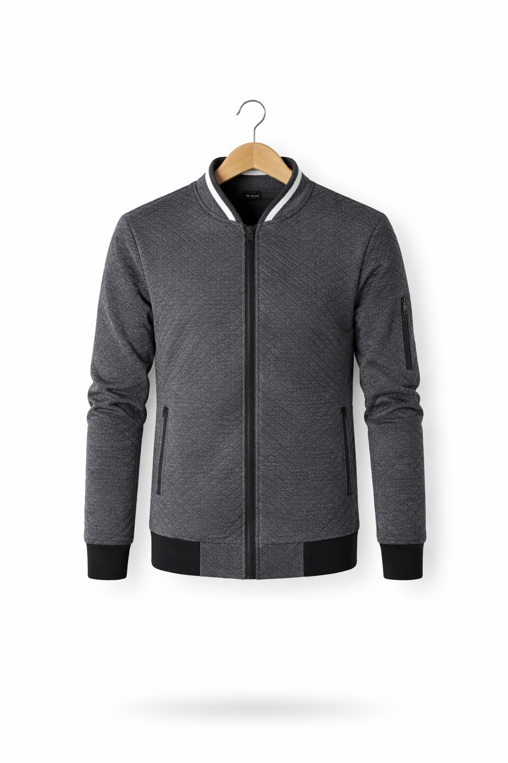 Men’s Textured Quilted Zip Jacket