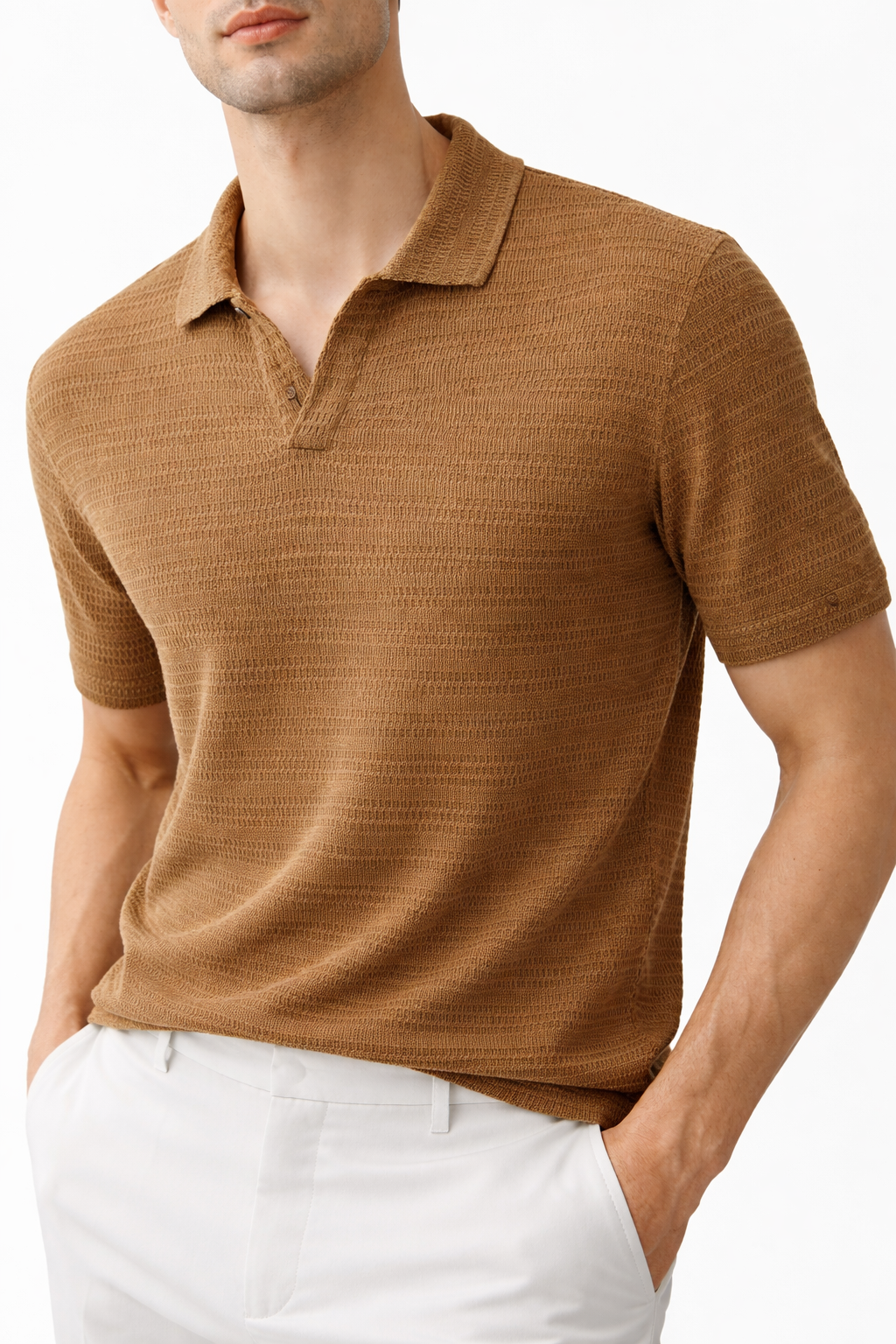 Sandbar Open-Weave Knit Polo