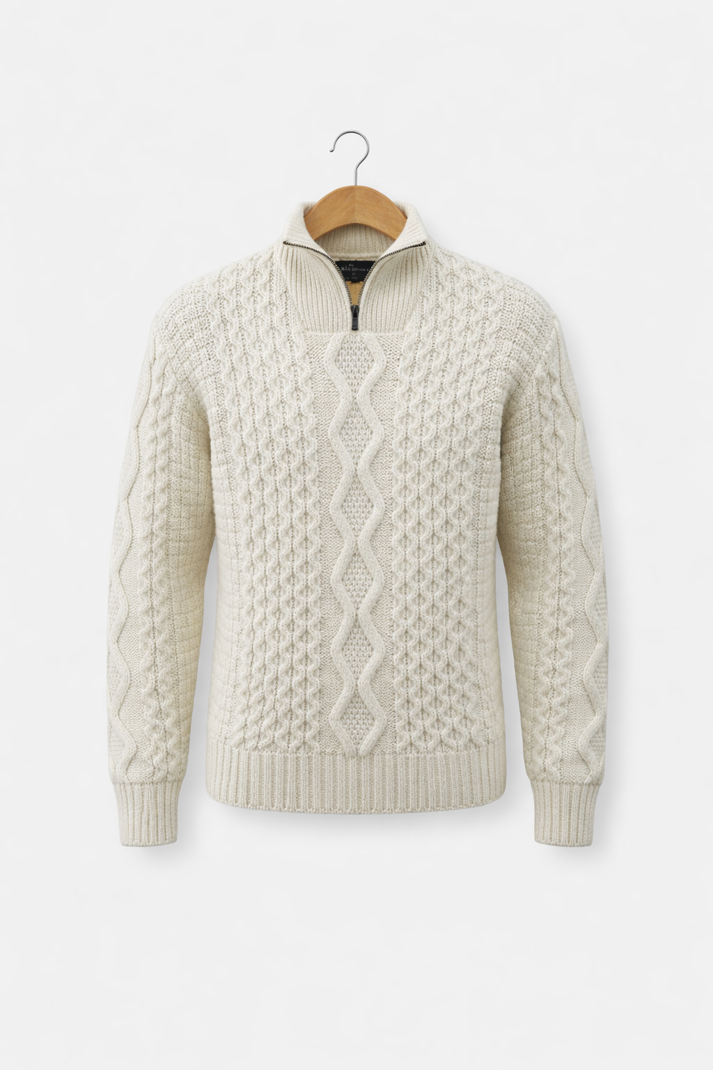 Men’s Cable Knit Half Zip Sweater