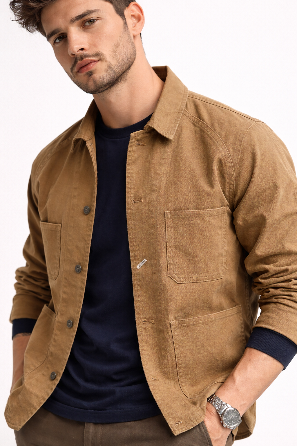 The HarborLine Chambray Overshirt