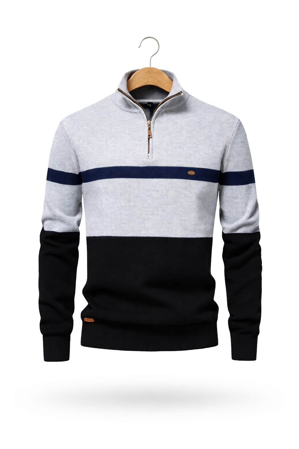 Men’s Colorblock Quarter Zip Knit Shirt