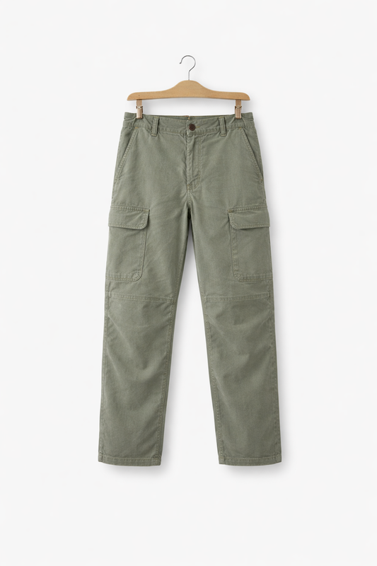 Straight fit cargo broek met zakken
