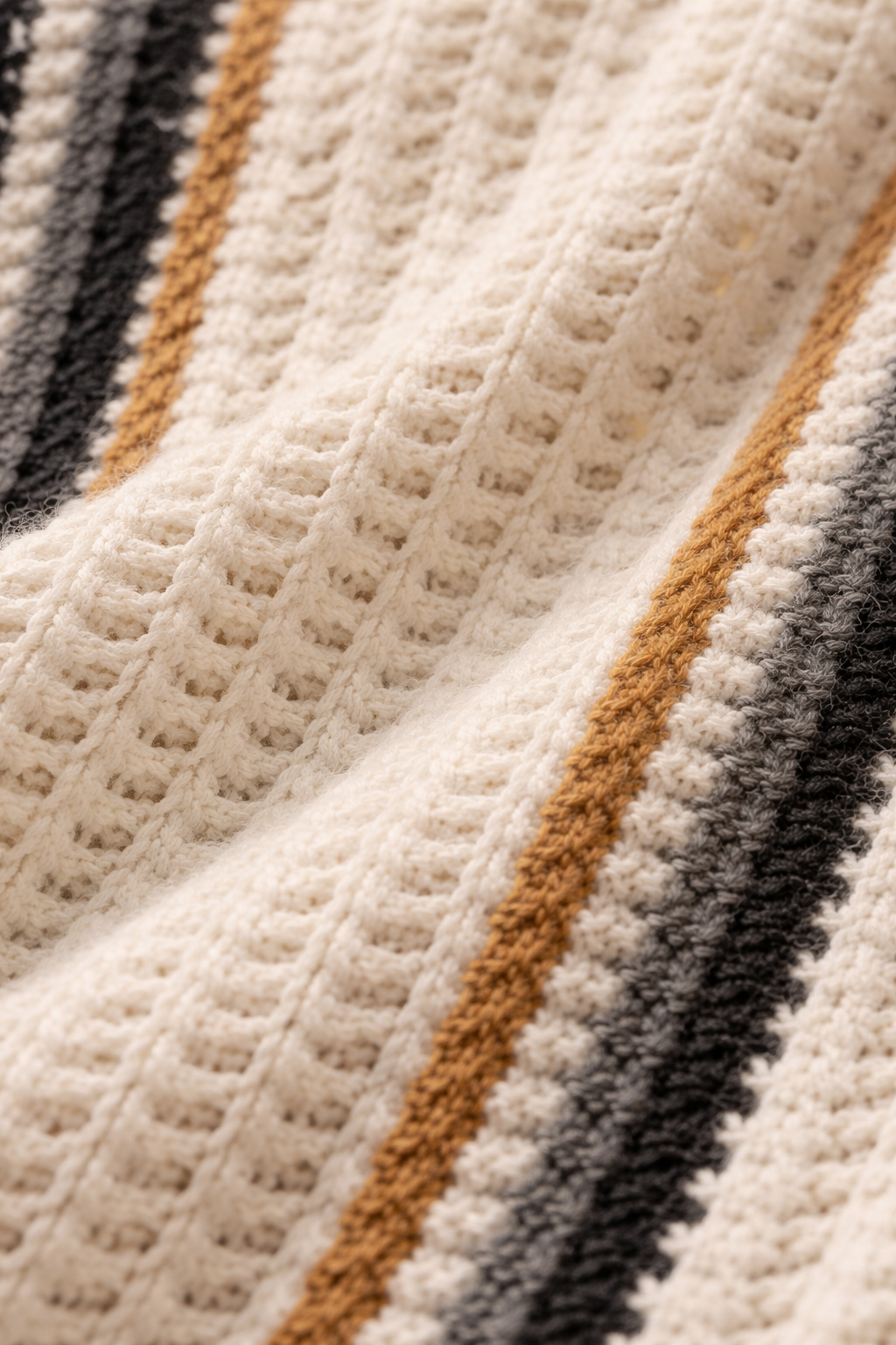 Driftline Striped Open-Knit Button Shirt