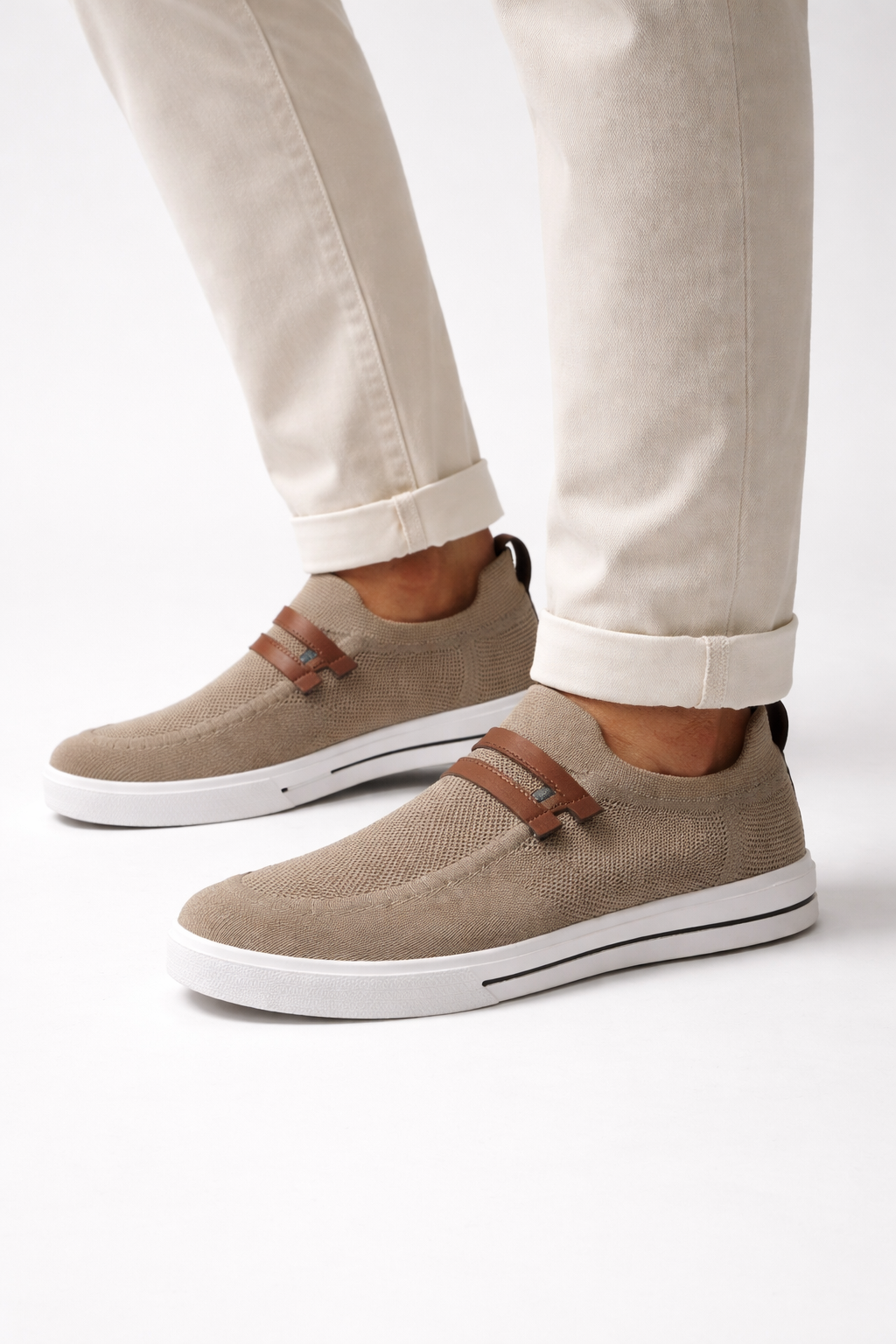KnitFlex Strap Slip-On Sneakers