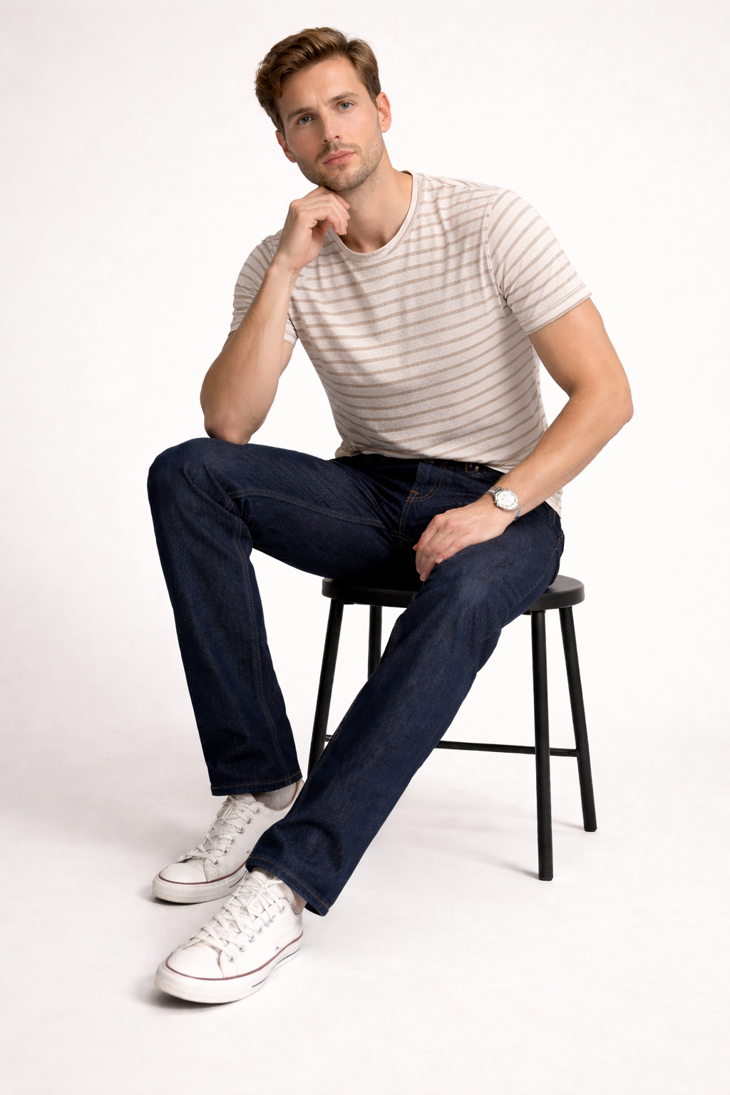 Dark Indigo Straight Taper Denim Pant