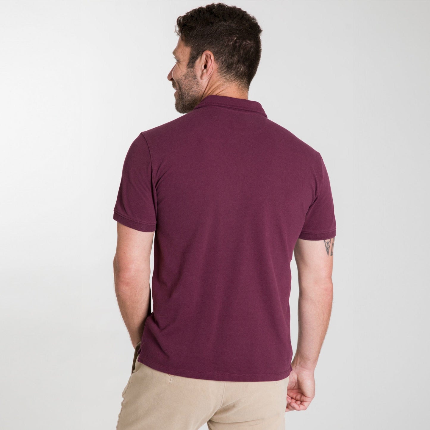 Refined Burgundy Short Sleeve Polo