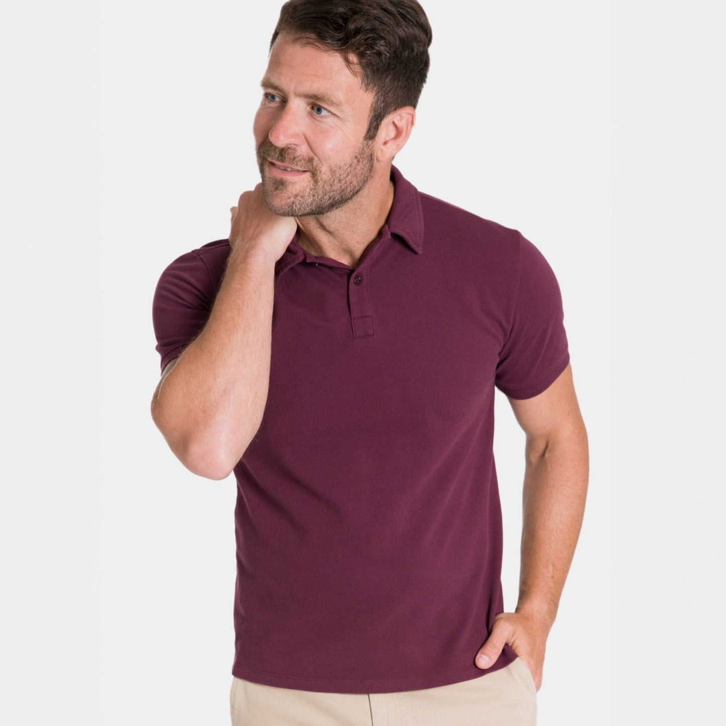 Refined Burgundy Short Sleeve Polo