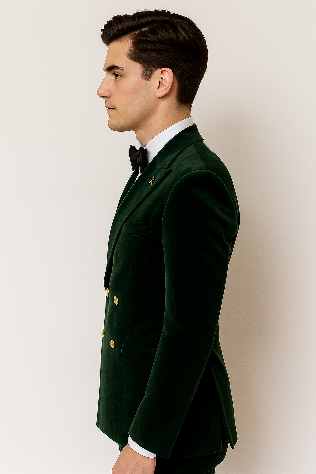 Mens Velvet Suit - Slim Fit Double Breasted Suit Blazer and Pants