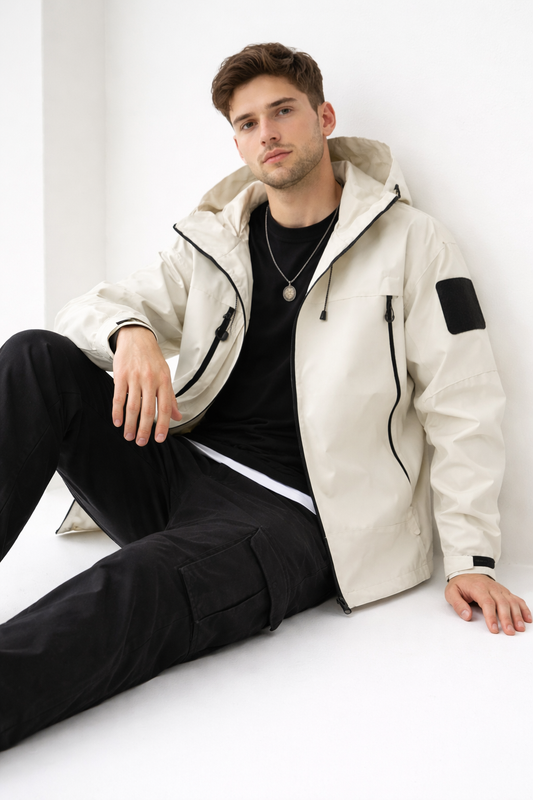 Men’s Hooded Shell Streetwear Jacket
