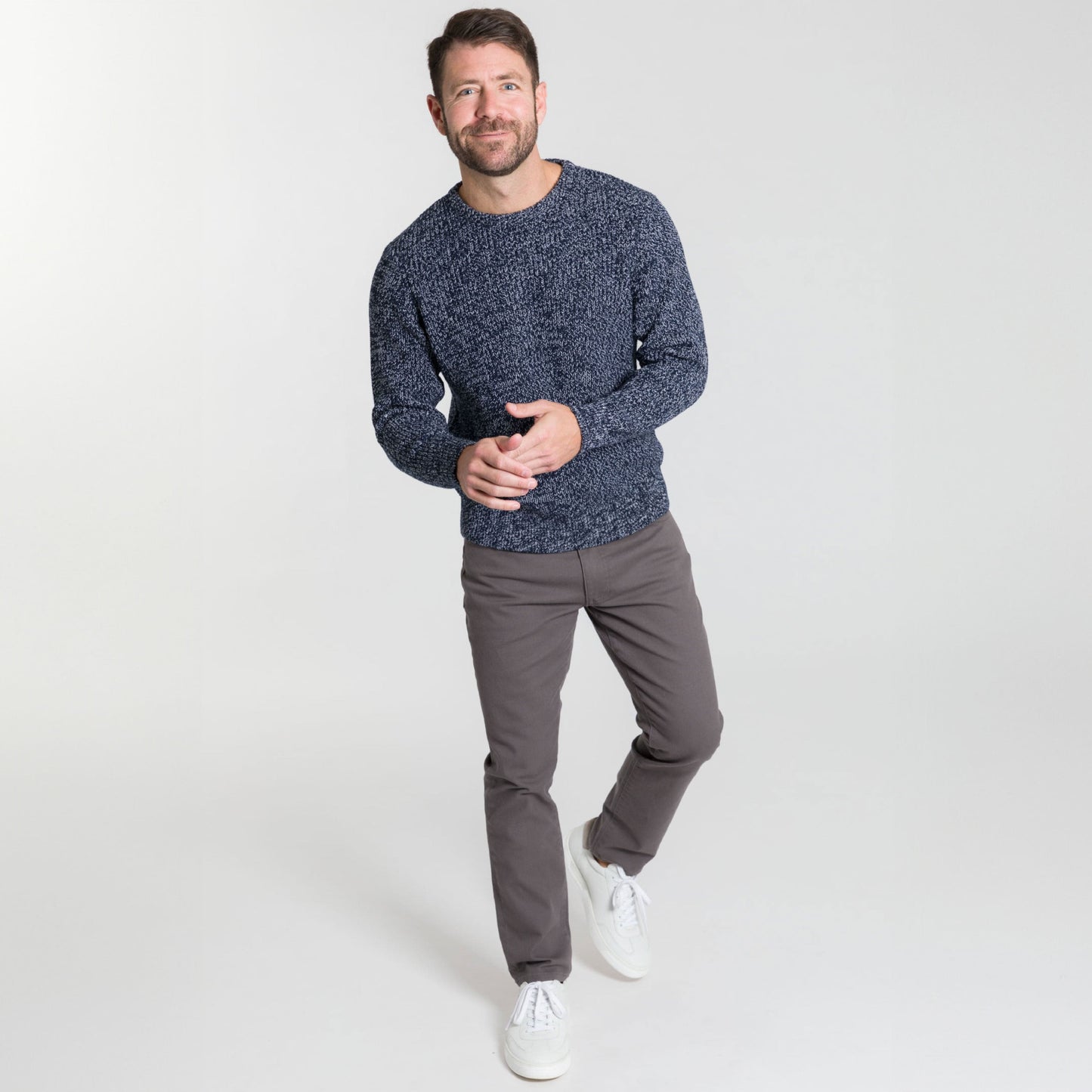 Textured Knit Crew Pullover