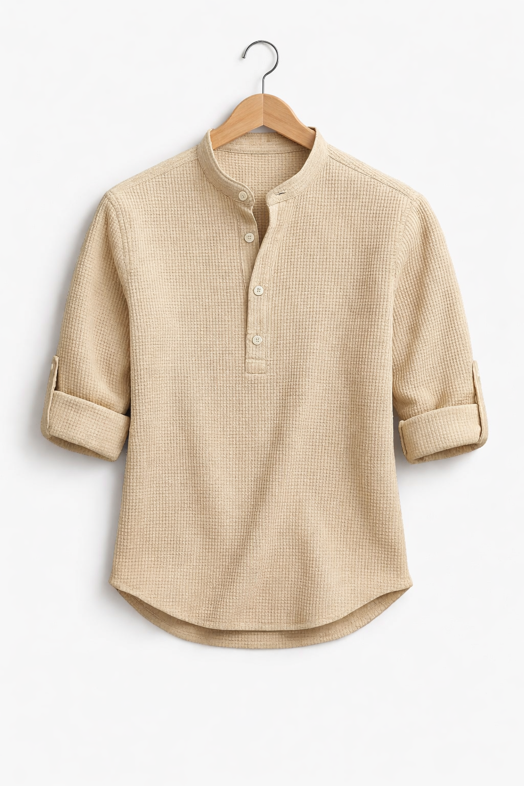 Marlow Textured Stand Collar Shirt