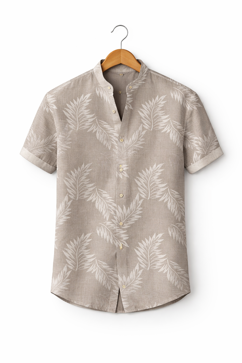 Abstract Leaf Textured Resort Shirt