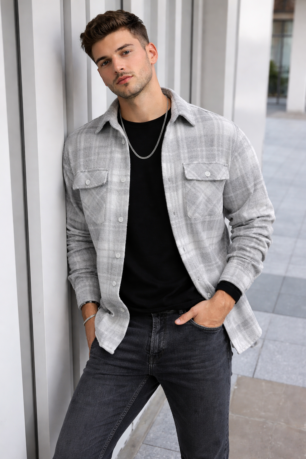 Northline Plaid Overshirt Jacket