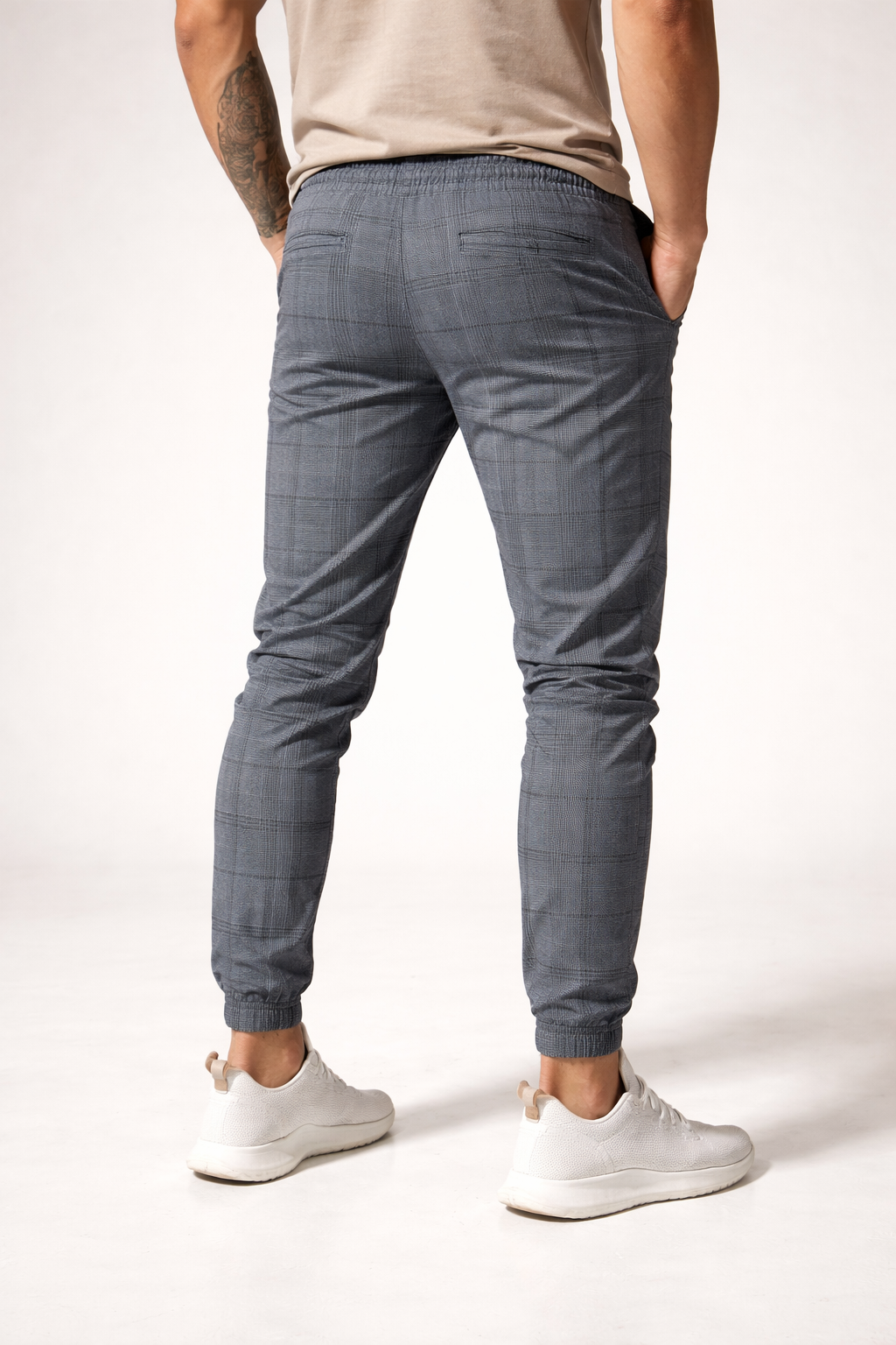 Modern Plaid Street Joggers