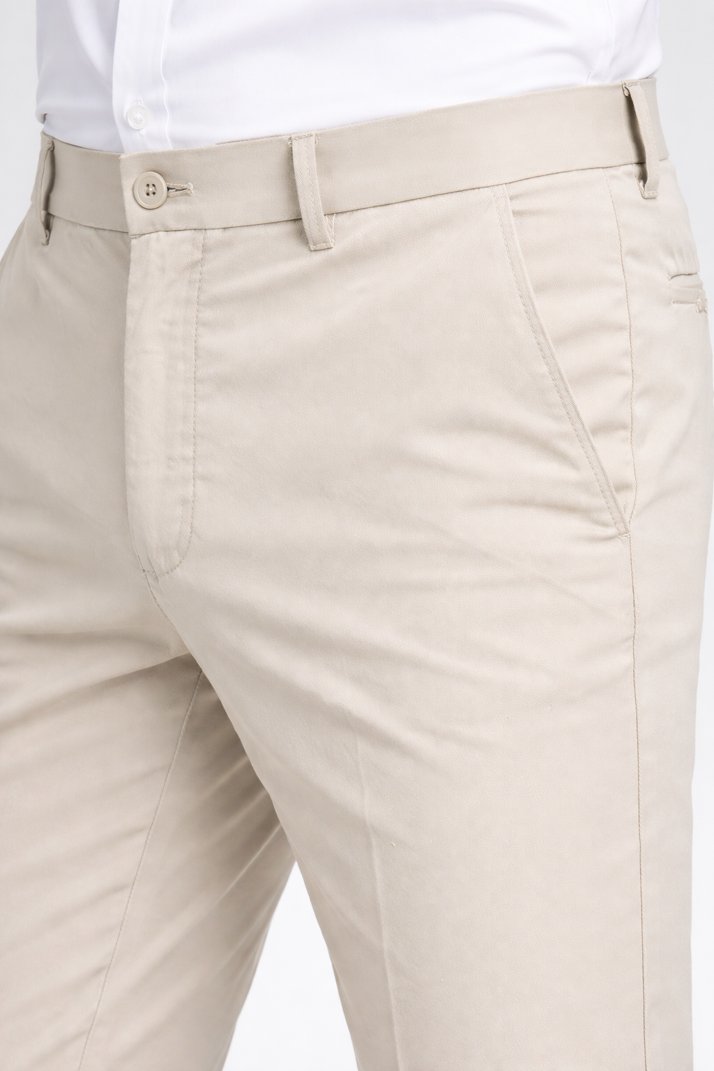 Straight Fit Stretch Tailored Dress Trousers