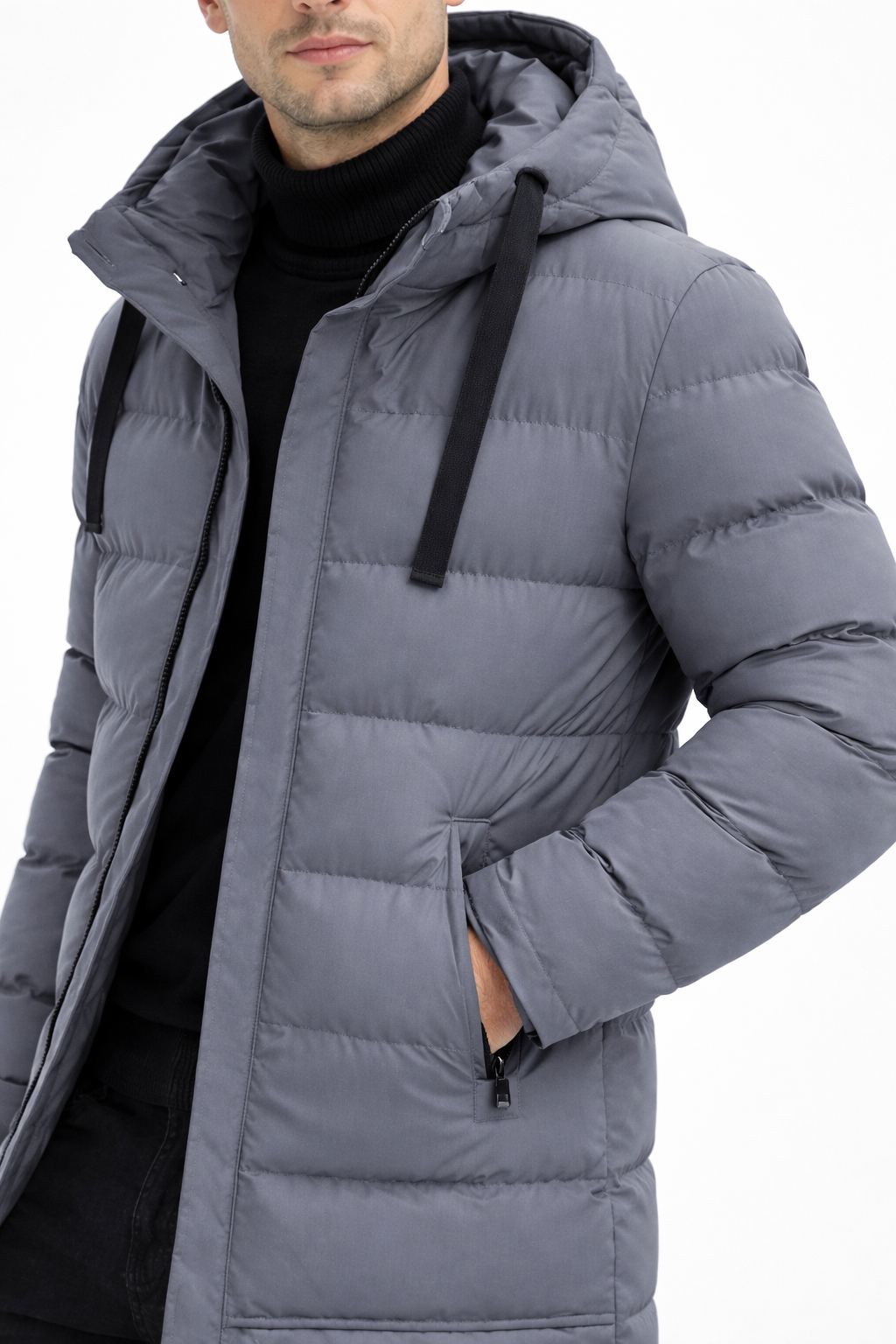 Long Men's Puffer Jacket