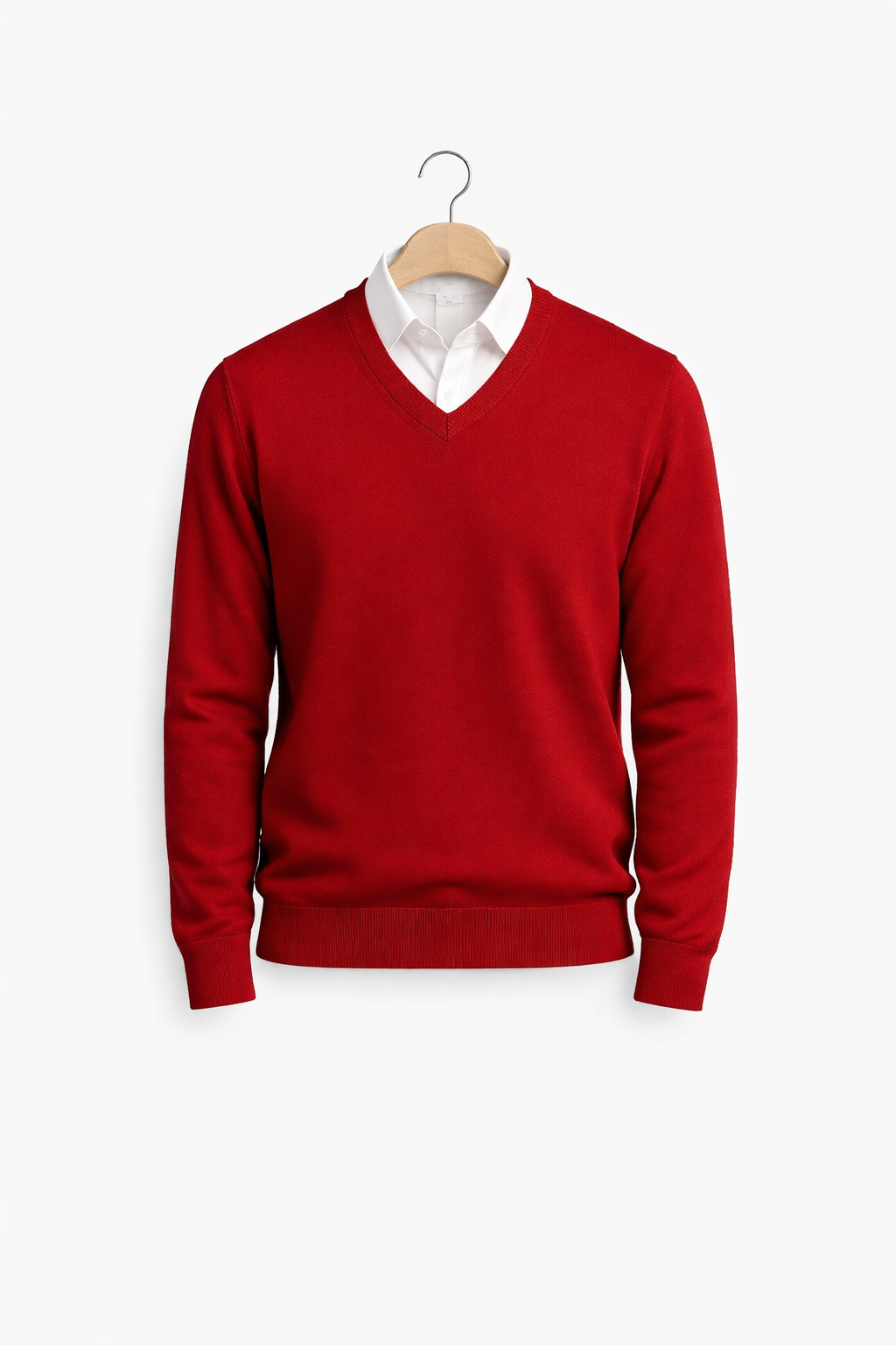 Men’s V-Neck Fine Knit Shirt