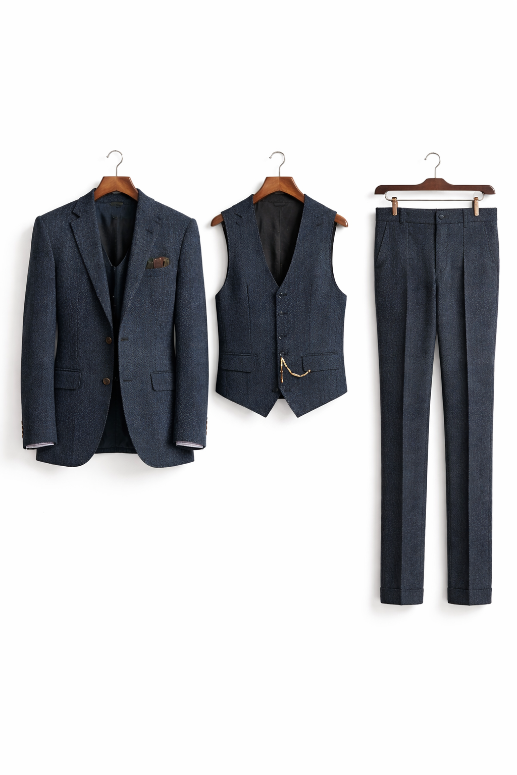 Ashford Three-Piece Textured Suit Set