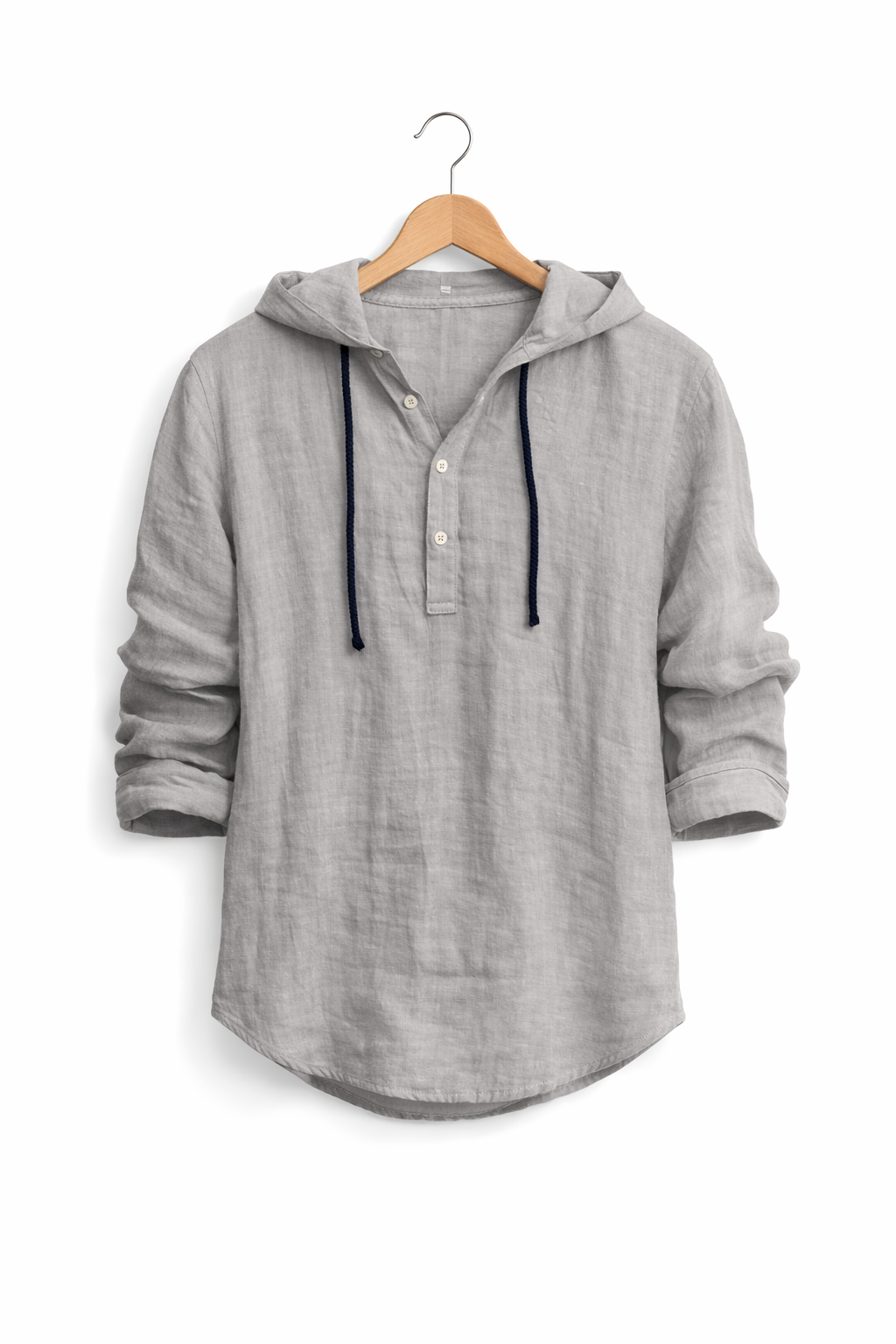 Hooded Henley Shirt