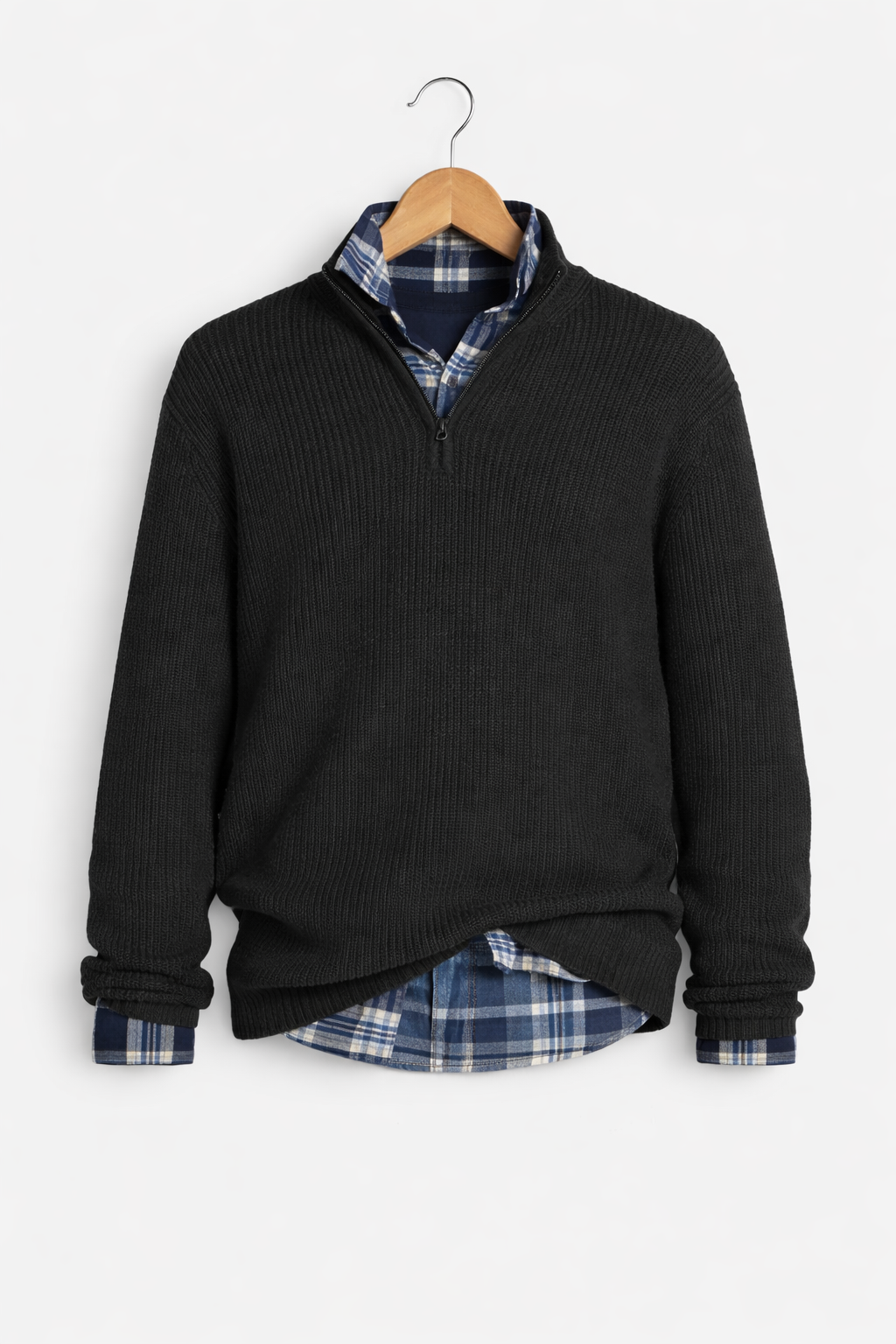 Men’s Everyday Textured Quarter Zip Knit Shirt