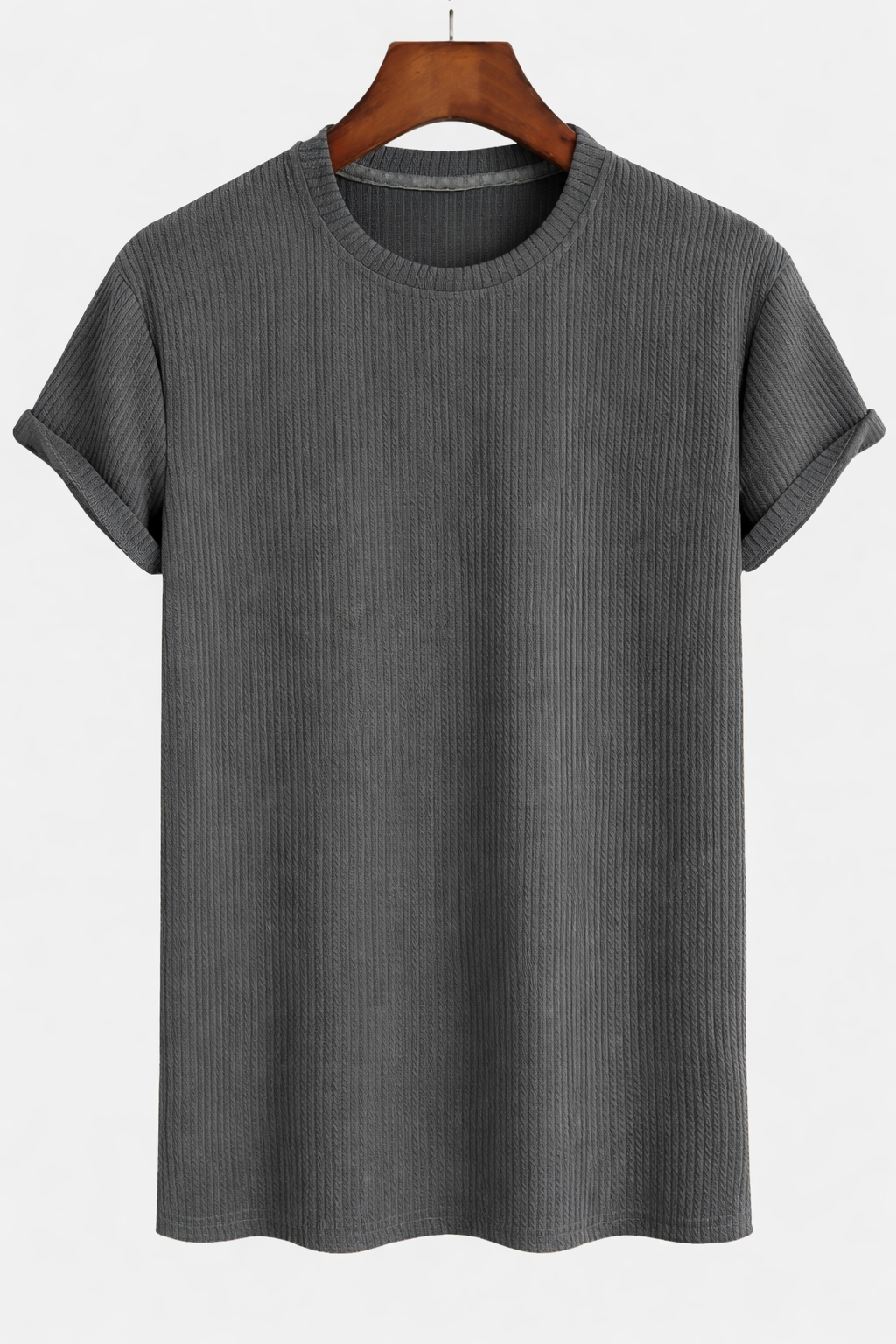 Textured Knit Crewneck Tee